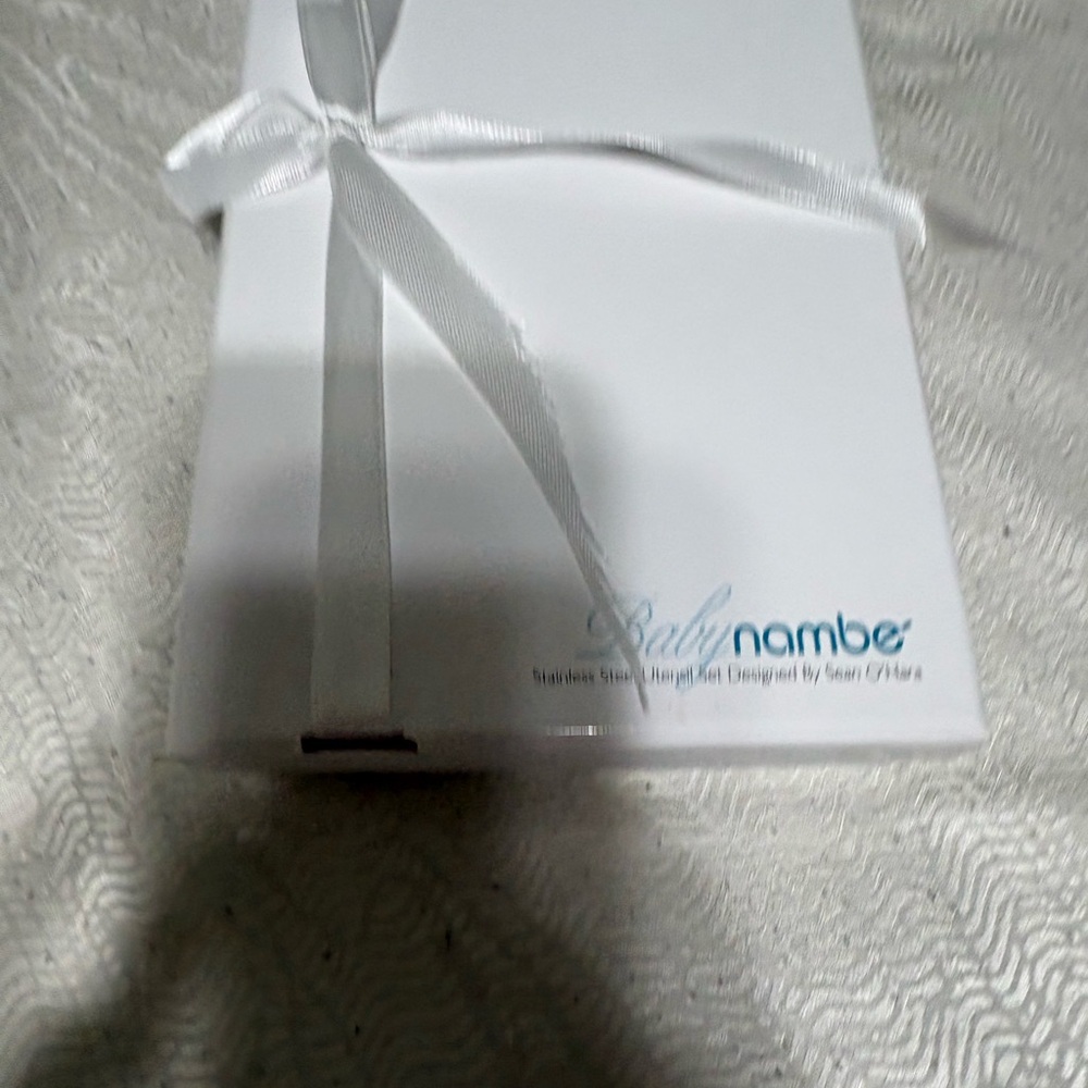 Baby Nambe White 3 Piece  Utensil Set